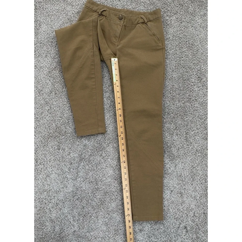 J Crew Skinny Moto Pants‎ Womens 0 Khaki Tan Stretch Twill Knit Minimalist 28x28